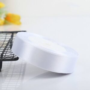 Sating Ribbon 1 inch x 15 yards - White colour