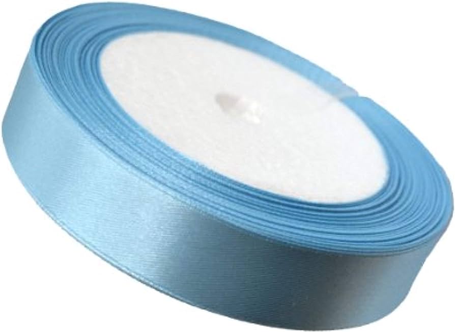 Sating Ribbon 1 inch x 20 yards - Light Blue colour