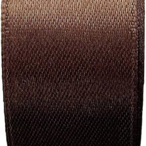 Sating Ribbon 1 inch x 20 yards - Brown colour