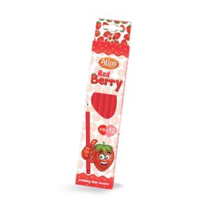 Atlas Berry Red HB Pencil 12 pack