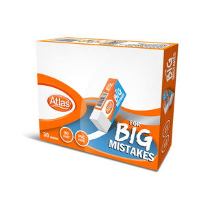 Atlas Big Eraser Medium 30 Erasers Box