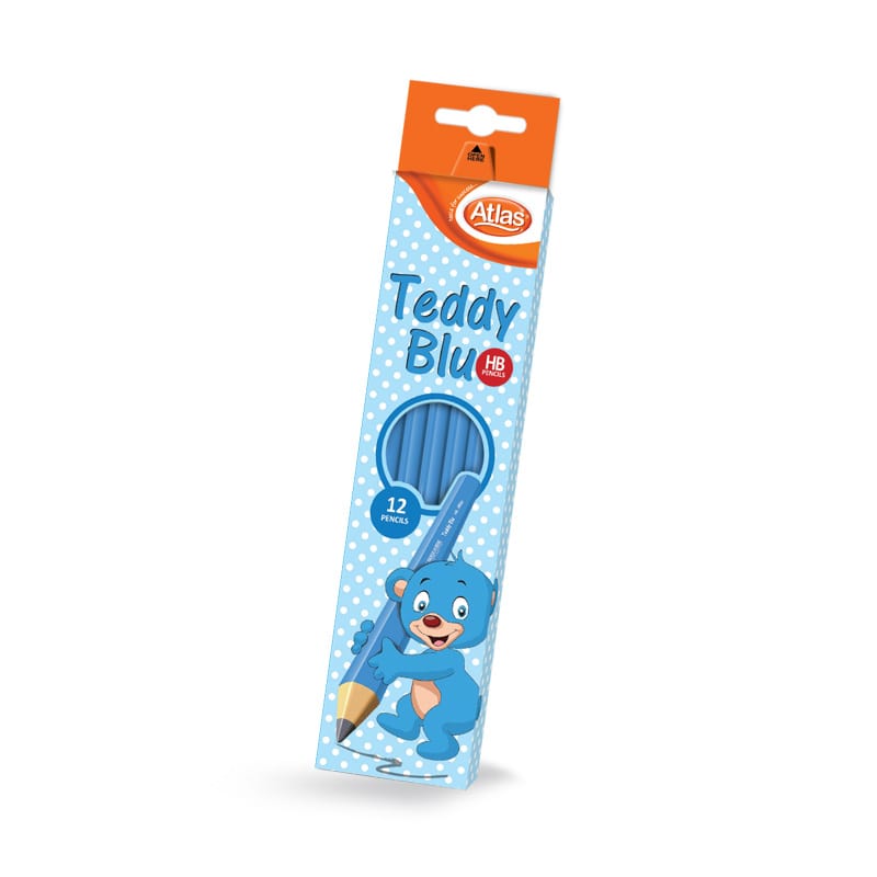 Atlas Teddy Blu HB Pencil 12 pack