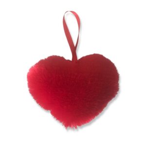 Cute Red Flufly heart - 17 x 12cm