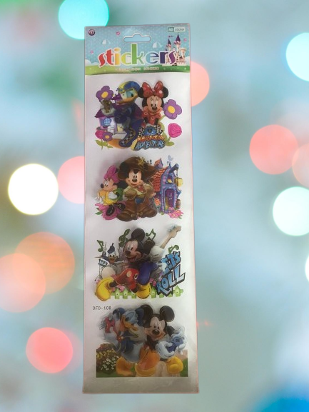 Decoration Sticker 8D Sticker - 4 stickers - 1 Card