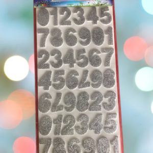 Glitter Number Card