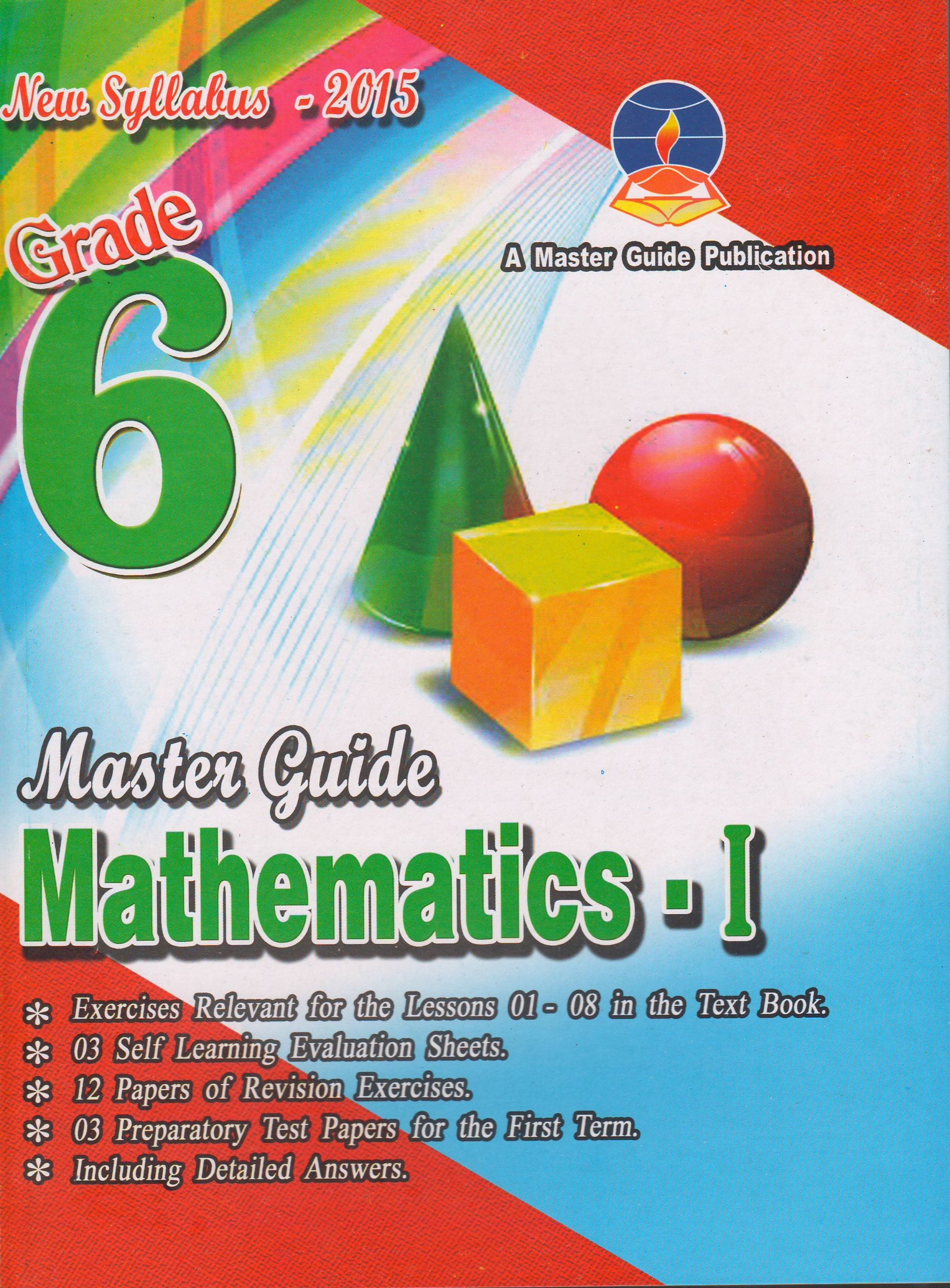 Grade 6  - Mathematics  I - English Medium - Master Guide