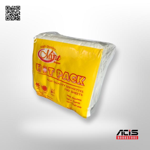 Hot Pack - High Quality Serviettes - 100 Sheets packet