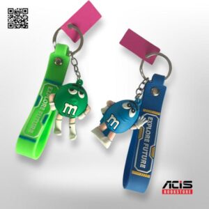 M and M Key Tag - Green and Blue Colour