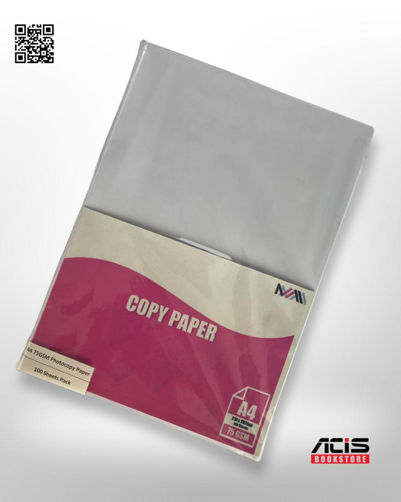 MA Copy Paper A4 75gsm - 210 x 297mm - photocopy paper 100 Sheets