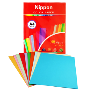 Nippon Colour Paper Rainbow Pack 100Sheets Mix Colour 80GSM