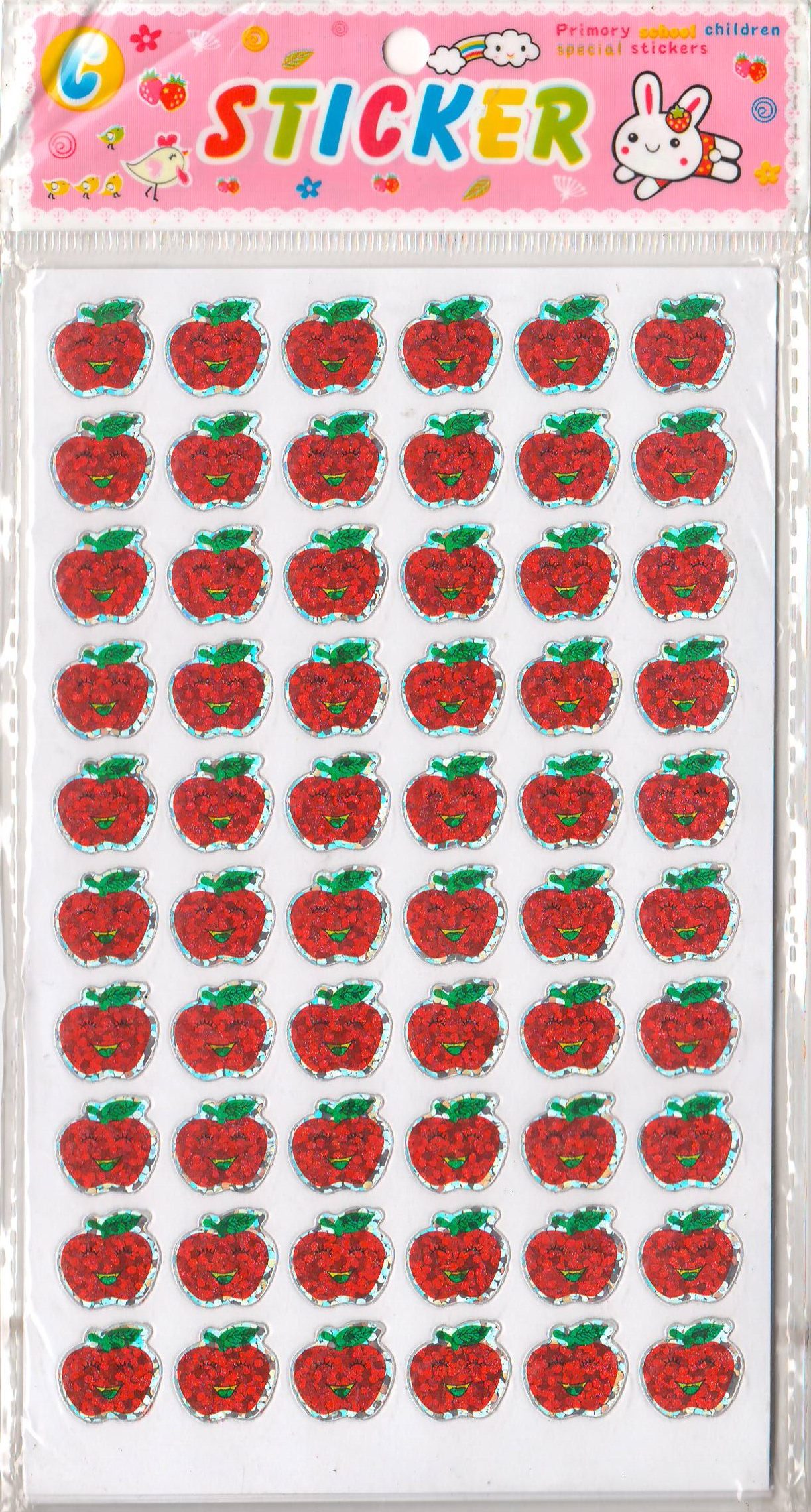 Primary School Children Special Stickers - Small Apple - 10 Cards