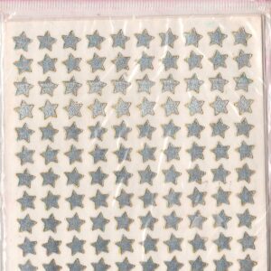 Primory School Children Special Stickers - Small Stars Silver colour - 10 Cards