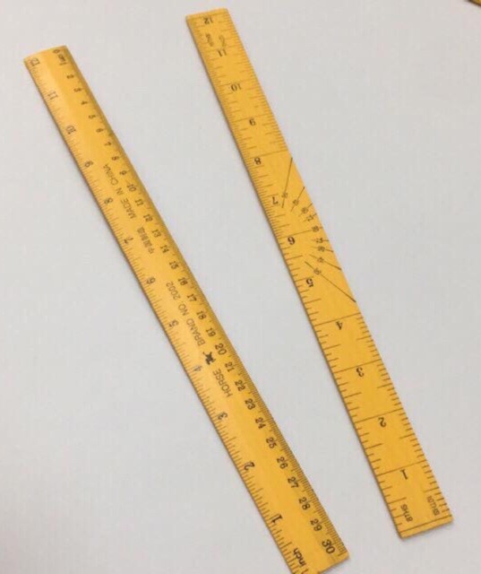 Ruler wood 12'' - 1pcs