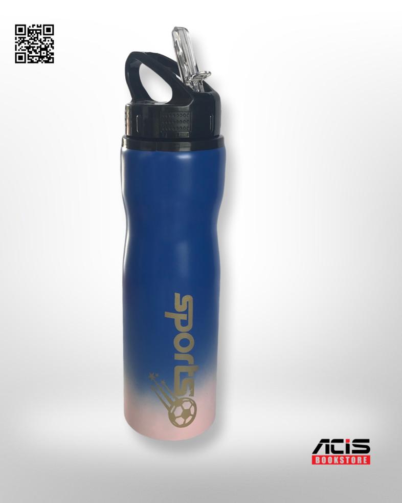 Sport Stainless Steel Water Bottle 750ml - Blue and Light Pink colour