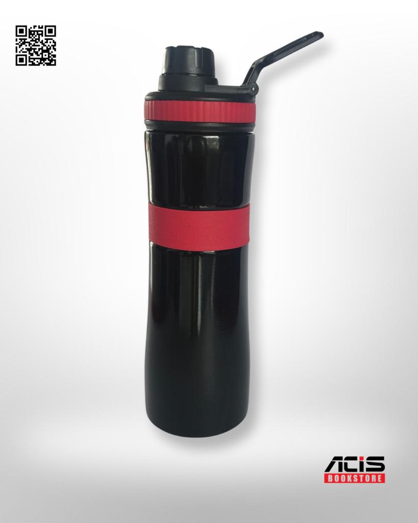 Steel Water Bottle Red colour Band 750ml