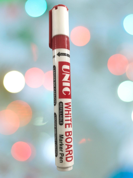 UNIC Refillable White Board Marker Pen - Red colour