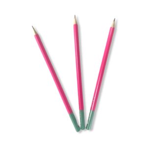 MBA Triangle Pencil HB - Pink and Green body colour -  3pcs