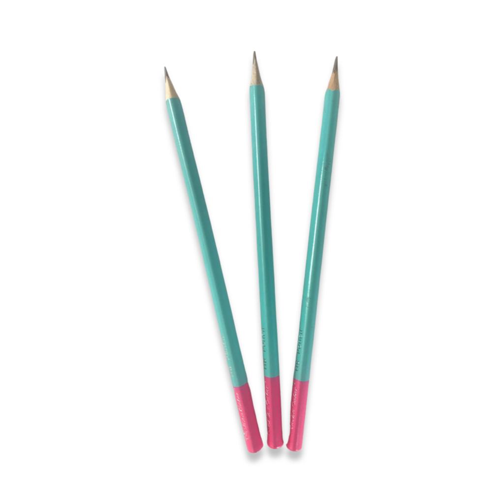 MBA Triangle Pencil HB - Blue and Pink body colour - 3pcs
